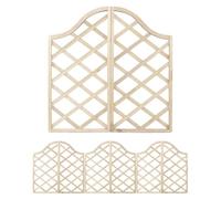 The Secret Home - Paneles de Celosía de Madera - Decoración para Interiores o Exteriores - Ideal para Jardín, Terraza o Balcón (Modelo 7 - Natural)