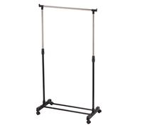 THE SECRET HOME Perchero Extensible de Metal con Ruedas - Burro para Ropa con Altura Regulable - Organizador para Dormitorio, Entrada, Pasillo - 80 x 43 x 90 hasta 160 CM