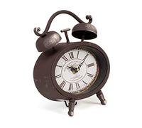 THE SECRET HOME Reloj Decorativo Analógico - Reloj en Metal - Decoración Vintage para el Hogar - Ideal para Recibidor, Salón, Dormitorio (Modelo 16 - Marrón)