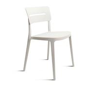 THE SECRET HOME─ Silla de Comedor o de Trabajo de Polipropileno─ para Interior, Cocina o salón─ Estilo Nórdico. Varios Modelos (Modelo 2 Blanco- 1 ud)