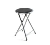 THE SECRET HOME - Taburete Plegable de Aluminio y Asiento Acolchado - Dimensiones: Alt. 45cm x An. Ø30cm - Varios Colores Rojo