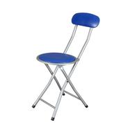 The Secret Home Taburete Plegable de Cocina - Silla Plegable de Metal - Asiento y Respaldo Acolchado - Interior y Exterior - Alto 72 Cm - Ø30 Cm - Varios Colores Gris