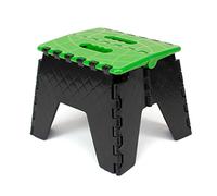 The Secret Home - Taburete Plegable Multiusos - Alto. 22 cm x Largo. 29 cm - Escalera Antideslizante - Altillo para Cocina o Baño - Reposapiés para Niños (Verde)