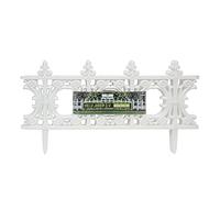 THE SECRET HOME - Valla para Jardín a Piezas - Set de 4 Piezas - Alto. 31 cm x Largo. 60 cm - Color Blanco - Decoración y Protección para Jardín, Piscina, Terraza - Modelo 2