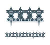 THE SECRET HOME - Valla para Jardín a Piezas - Set de 4 Piezas - Alto. 31 cm x Largo. 60 cm - Color Verde - Decoración y Protección para Jardín, Piscina, Terraza - Modelo 2