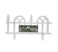 THE SECRET HOME - Valla para Jardín a Piezas - Set de 4 Piezas - Alto. 32 cm x Largo. 60 cm - Color Blanco - Decoración y Protección para Jardín, Piscina, Terraza - Modelo 7