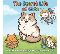 The Secret Life of Cats: The Secret Life of Cats | A Cute Coloring Adventure for Ages 4 - 8 | 8.5x 8.5 inches, 61 Pages | 30 Cute Images