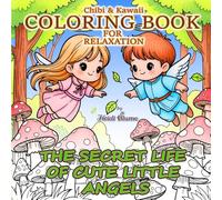 The Secret Life of Cute Little Angels: Chibi & Kawaii Coloring Book for Relaxation, Bold and Easy for Kids, Adults and Seniors