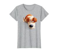 The Secret Life of Pets MAX Camiseta, Mujer, Gris Jaspeado, S
