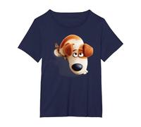 The Secret Life of Pets MAX Camiseta, Mujer Tallas Grandes, Azul Marino, 1XL Grande