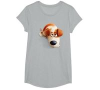 The Secret Life of Pets MAX Camiseta, Niñas, Gris Jaspeado, L