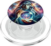 The Seer - Arte de fantasía de hechicera mística con Bola de Cristal PopSockets PopGrip para MagSafe