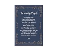 The Serenity Prayer Christian Poem Print - Inspirational Wall Art for Recovery, AA, Sobriety & Spiritual Healing(Framed,08X12inch(20X30cm))