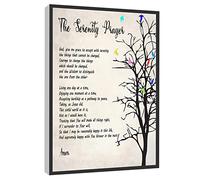 The Serenity Prayer - Póster de pared con texto en inglés "Serenity", texto "Serenity", texto en lienzo, para la oficina en casa, enmarcado, listo para colgar, 8 x 12 pulgadas