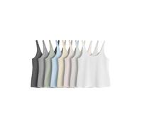 THE SET Mujeres Pack de 10 camisetas sin mangas básicas escotadas Pastels M