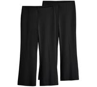 THE SET Mujeres Pack de 2 Pantalones de Punto Roma con Pernera Ancha Negro 36
