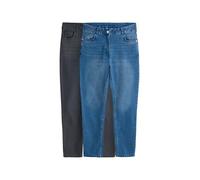 THE SET Mujeres Pack de 2 Vaqueros de Corte Pitillo Mid Blue/Grey 44