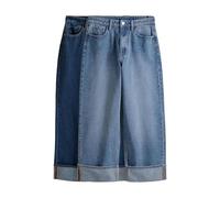 THE SET Mujeres Pack de 2 Vaqueros de Pernera Ancha con bajo Vuelto Mid Blue/Dark Blue 42