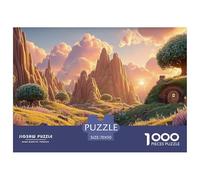 The Setting Sun Over Red Desert 1000 Piezas Corte Preciso Rompecabezas Cloud-Covered Cottage Familia Jigsaw Educativo Adultos 70x50cm/1000pcs