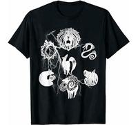 The Seven Deadly Sins Men's Black Camiseta Unisex Clothing, Negro , XXL