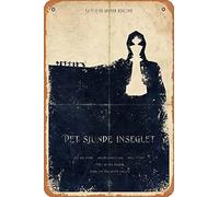 The Seventh Seal - Póster de Ingmar Bergman (tema de ajedrez), letrero de metal retro decorativo para el hogar, letrero vintage de hojalata de 30,5 x 20,3 cm