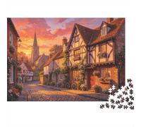 The Shambles Puzzle 1000 Piezas Material Reciclado Village Street Puzzles for Niño y Niña A Partir de 6 Años Educativo Game Challenge Parent Child Toy 52x38cm/1000pcs