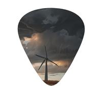 The shape of the wind Prints - Púas de guitarra, juego de 12 piezas con 3 grosores diferentes, adecuadas para guitarras eléctricas y acústicas