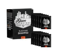The Shave Factory Champú para el cabello para colorear negro (10 x 25 ml): cubierta de gris directa para hombres - Fórmula libre de amoníaco y fácil de usar - Color Negro Natural de larga duración