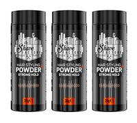 The Shave Factory Polvo de peinado para el cabello, 30 g, fuerte, polvo para peinado, para un aspecto informal, estilo relajado para él, estilo sencillo (3 paquetes fuertes)