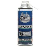 The Shave Factory Spray para cuchillas Clippercare de 400 ml, para el cuidado de tu máquina, espray para maquinilla de cortar el pelo, accesorio para barbero (1 pieza)