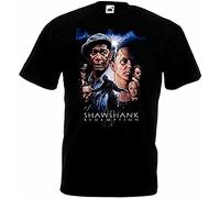 The Shawshank Redemption V2 Movie Poster tee Round Neck Unisex Tops Men's 100% Cotton Short-Sleeve T-Shirts S
