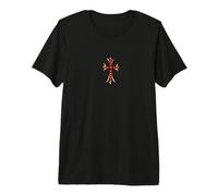 The Shine Red Heart Pave Gold Cross Camiseta Premium