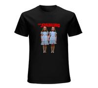 The Shining Creepy Twins Come Play with Us Shining Twins Soft Jersey Men's T-Shirt Unisex Black Cotton Print tee Shirts M
