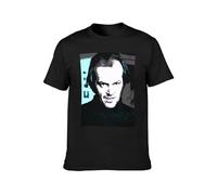 The Shining Jack Nicholson King Horror Movie Fan Men's T-Shirt Unisex Black Cotton Print tee Shirts XL