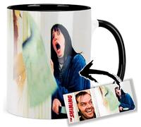 The Shining Jack Nicholson Shelley Duvall Stanley Kubrick Taza Ceramica Interior y Asa Negra