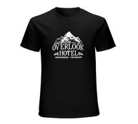 The Shining The Overlook Hotel Men's T-Shirt Unisex Black Cotton Print tee Shirts M
