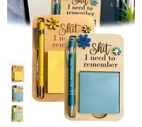 The Shit I Need to Remember - Soporte para notas adhesivas, dispensador de notas Post It, accesorios de escritorio de oficina, el regalo perfecto para tu compañero de trabajo más olvidadizo (2, azul)