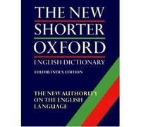 The Shorter Oxford English Dictionary: w. thumb index