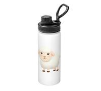 The Shy Little Sheep - Botella de agua aislada a granel, de acero inoxidable con tapa, para adultos, ideal para uso diario y actividades al aire libre