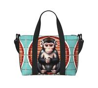 The Silent Monkey - Bolsa de viaje ligera para hombres y mujeres, bolsa de viaje impermeable para viajes de fin de semana al gimnasio