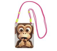 The Silent Monkey - Bolso cruzado para teléfono celular para mujeres y hombres, impermeable, mini monedero para teléfono celular, cartera pequeña con correa ajustable, bolsa de viaje para teléfono
