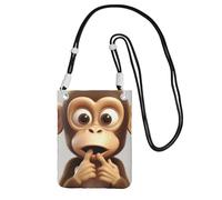 The Silent Monkey - Bolso cruzado para teléfono celular para mujeres y hombres, impermeable, mini monedero para teléfono celular, cartera pequeña con correa ajustable, bolsa de viaje para teléfono