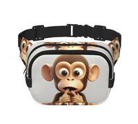 The Silent Monkey - Cangurera para mujer, impermeable, ajustable, riñonera, casual, para correr, entrenamiento, senderismo, viajes, color negro, talla única, Black, Talla única