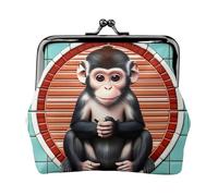 The Silent Monkey - Carteras pequeñas para mujer, carteras para mujer, monedero para mujer, cartera pequeña para mujer, bolsa de maquillaje pequeña para bolso, Black, Talla única, Organizador de