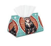 The Silent Monkey - Funda rectangular para caja de pañuelos, organizador de papel, para baño, decoración