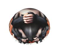 The Silent Monkey - Gorro de ducha impermeable de doble capa para mujer, duradero, ligero y portátil, accesorio de baño para cabello largo