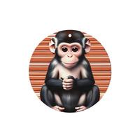 The silent monkey - Juego de 4 ambientadores para coche, con aroma a lavanda, para el interior del vehículo, decoración de fragancia impresa de doble cara para el armario del hogar y el coche