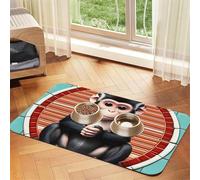 The Silent Monkey - Mantel individual de piel absorbente para mascotas, 40 x 60 cm, bonito diseño para gatos y perros, almacenamiento portátil