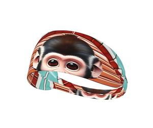 The Silent Monkey Picture Diadema elástica para ejercicio, diadema para hombres y mujeres, banda para el pelo para yoga y fitness