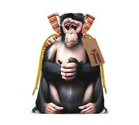 The Silent Monkey Print - Bolsas de regalo con cordón, bolsas de vacaciones, bolsas de golosinas, bolsas de regalo de Navidad